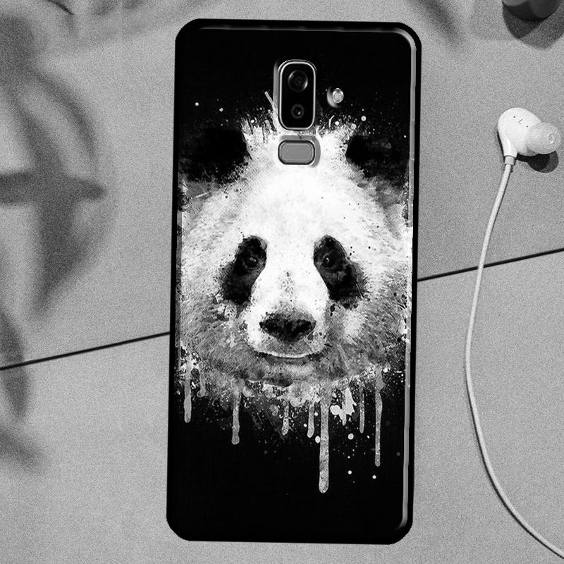 Cartoon Cute Panda Bear Case For Samsung Galaxy J3 J5 J7 2017 A3 A5 2016 A6 A8 J2 J8 A7 A9 2018 J4 J6 Plus Cover