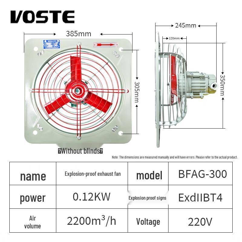 VOSTE BFAG Explosion-Proof Industrial Exhaust Fan 385mm