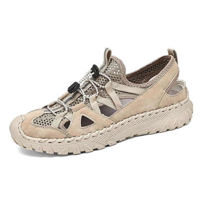 

Босоніжки чоловічі туфлі літні дихаючі туфлі з порожнистими отворами сумка голова вбрід потік неслизьке зносостійке спортивне пляжне взуття на відкритому повітрі 46