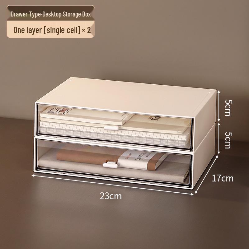Acryl-Schreibtisch-Organizer-Box mit Schubladen für Büromaterial