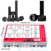 180 M5/M6 Black Carbon Steel Socket Head Cap Screws, Nuts, and Washers; Grade 12.9 Cup Head Bolts. Round Head Bolts.