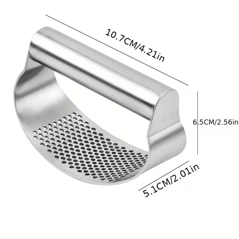 Stainless Steel Garlic Press Manual Garlic Crusher Ergonomic Handle Kitchen Tool for Easy Garlic Mincing Cooking Essentials