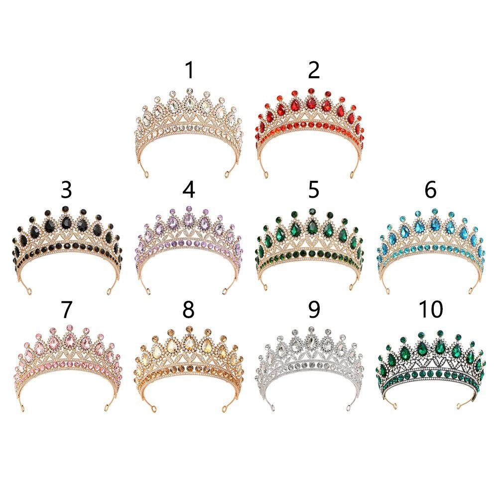 Luxury Elegant Crystal Bridal Tiara Metal Wedding Hair Tiara Princess Crown  Birthday Celebration