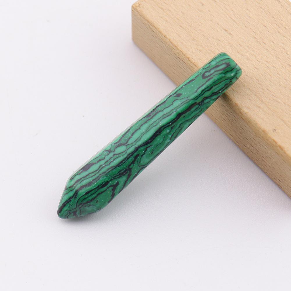 Crystal Jade Single Point Hexagonal Pillar Pendant - 1*5cm Accessory