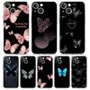 Handyhülle Für iPhone 17 Hüllen iPhone Air 16 15 12 13 14 Pro Max 7 8 Plus 16Pro iPhone11 Weiche Hülle Schmetterling Liebe Schwarz