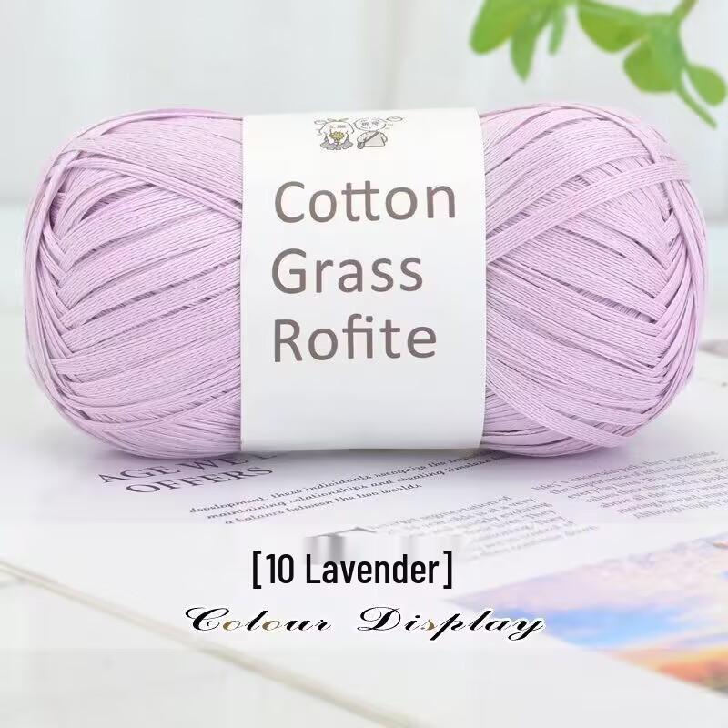 Handmade Cotton and Raffia DIY Yarn Pack for Weaving Bags & Hats