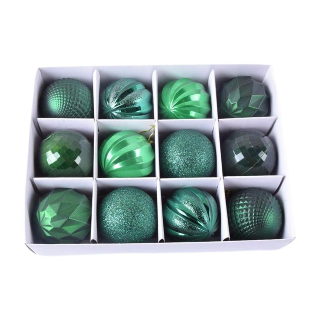 12 Pieces Christmas Ball Ornaments Xmas Decor 6 cm Decorative Xmas Balls Baubles
