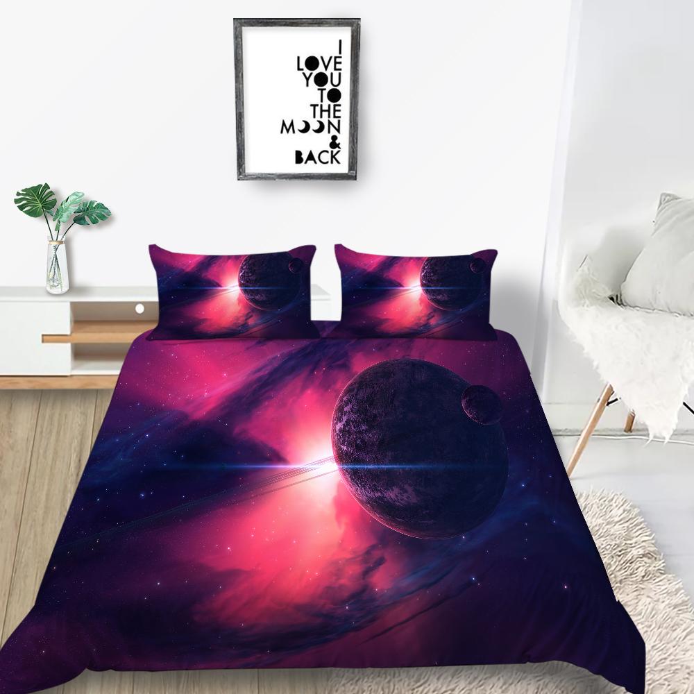 Domácí sada povlečení Cosmic Star Pattern Povlak na polštář Povlak na polštář Povlečení Set AU/EU/US v plné velikosti Domácí dekorace