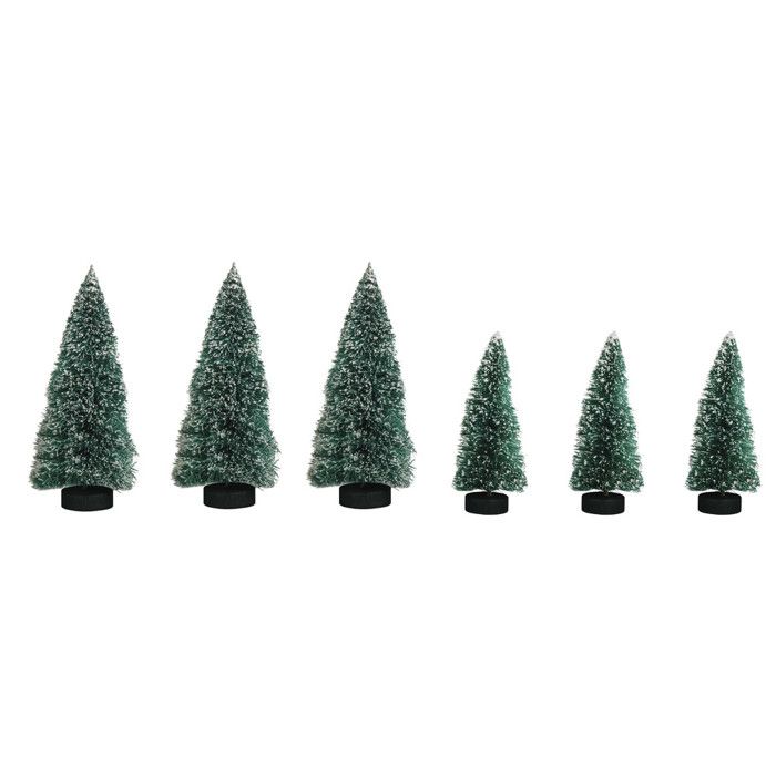 Mini sapin déco enneigé 5 et 7 cm 8 pièces