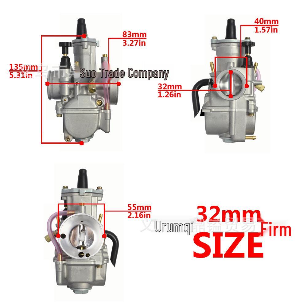 Carburetor with Interface Nozzle for PWK Models (21-34mm) ATV/UTV
