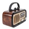 Retro Radio with   Spker Memory Card USB Playback Solar Battery Powered Rechargble Portable AM FM Radio for Outdoor Camping