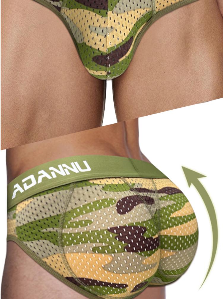 Temu Herren-Hüftlifting-Slip mit herausnehmbarem Cup und verschleißfestem Beindesign (AD730)