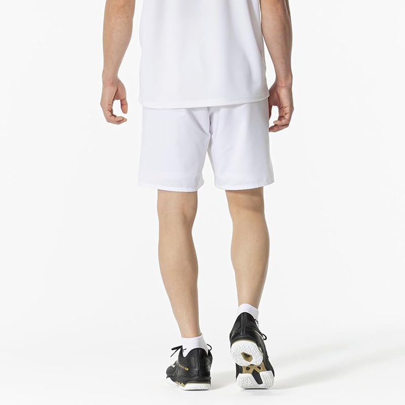 Tennis/Badminton Game Shorts, Half Pants, Japan Badminton Association Approved, Unisex, Adult, White, Size L (62JBB023)