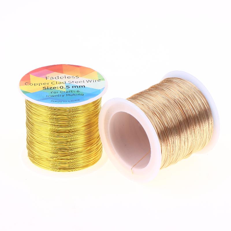 100M/328Ft Fadeless Copper Clad Steel Wire Bendable Metal Sculpting Wire For Craft Floral Jewelry Making 0.3/0.4/0.5Mm