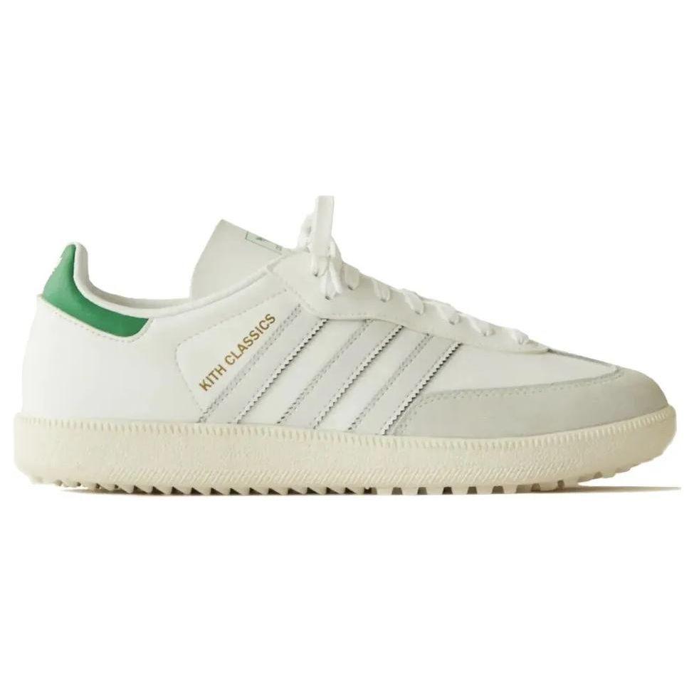 Kith X Adidas Samba Spikeless Golf White Green Unisex Sneakers Dash-Grey Off-White IG5711