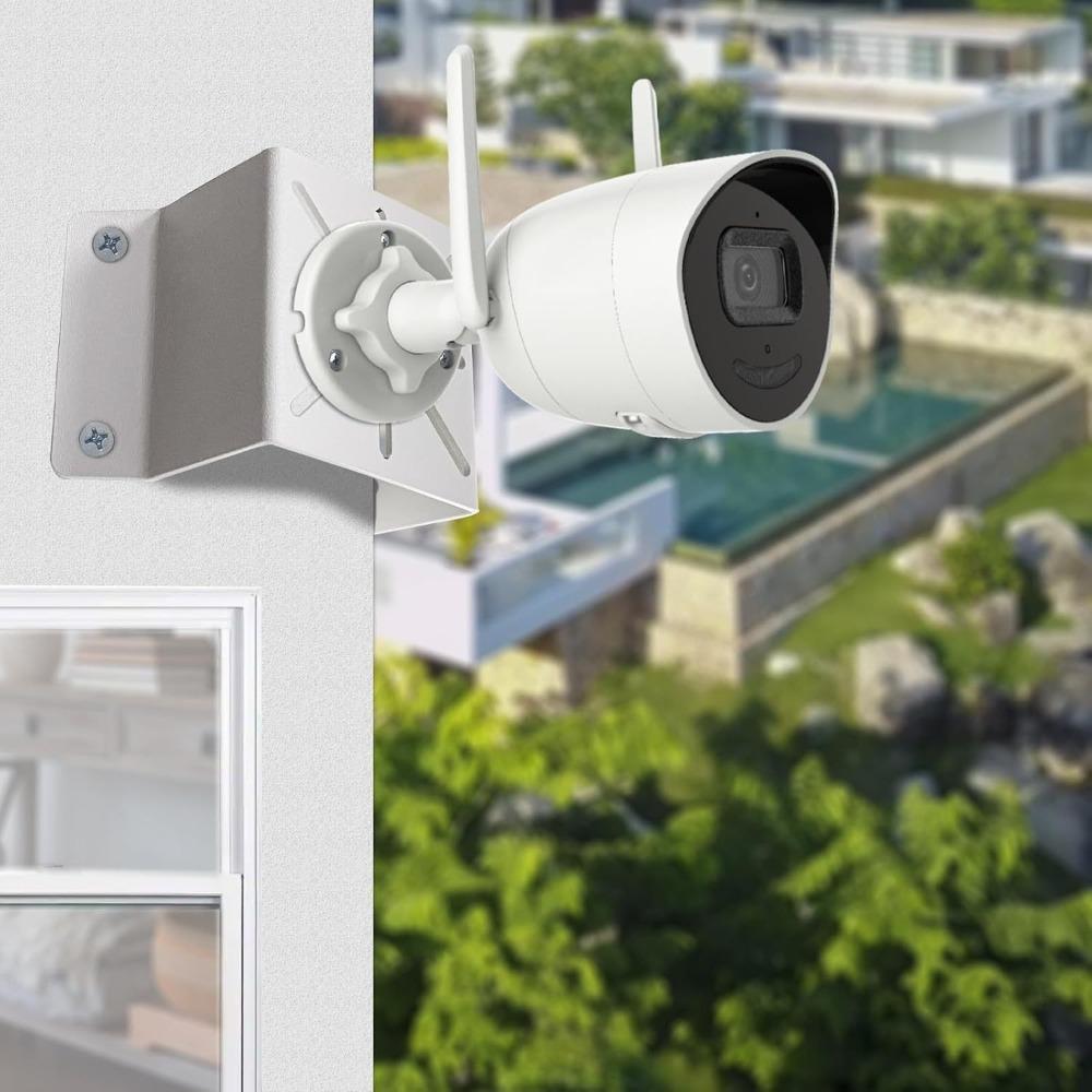 White Corner Mounting Bracket Pole Mount Holder  For CCTV LED Lamp Solar Panels Cameras