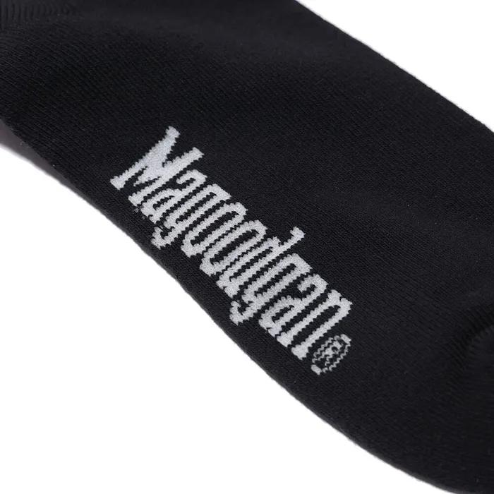 Athletic 9402 Heart Embroidery Black Sports Socks