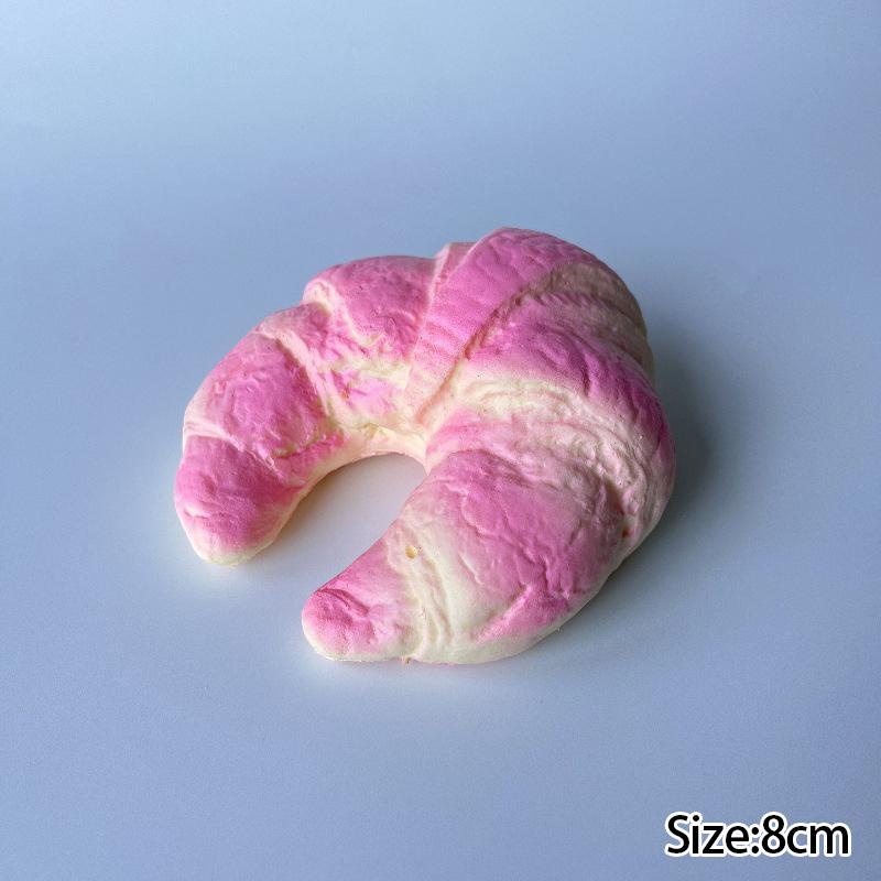 Soft Slow Rebound Squishy Pu Simulation Croissant Toast Puff Pastry Stress Relief Toy Anti-Stress Ornament Desk Accessories