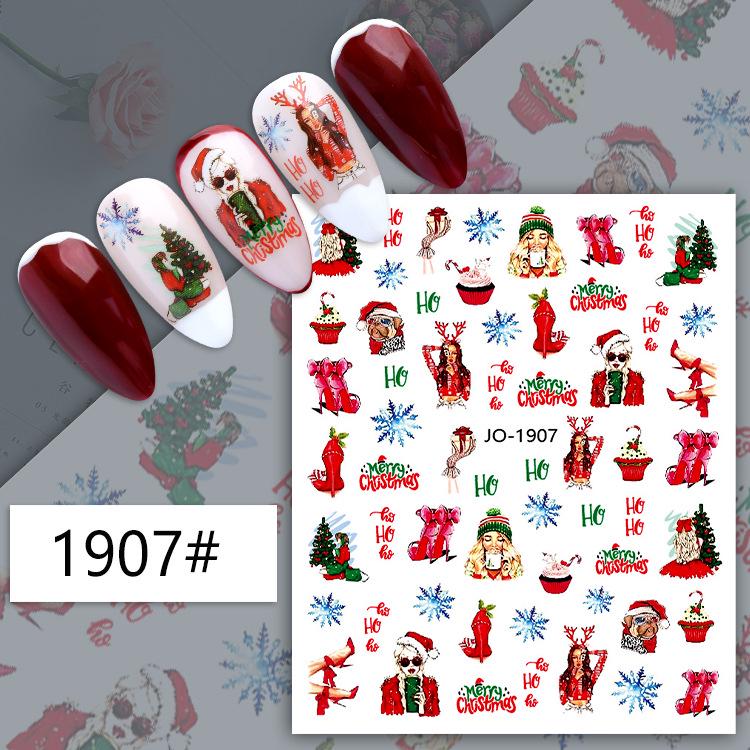 3D Christmas Nail Art Stickers: Snowflake, Reindeer & Santa Designs for Beautiful Nail Decorations
