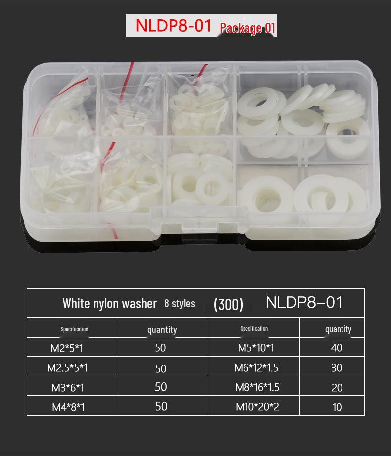 Rubber Anti-Vibration Seal & Enlarged Insulating Gasket Kit with Nylon O-ring and Stainless Steel Washers (M2/M3/M4)
