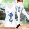 Wolf Totem Print Yoga Outfit voor Dames Mode Workout Leggings Fitness Sport Casual Yoga Set Sportpak