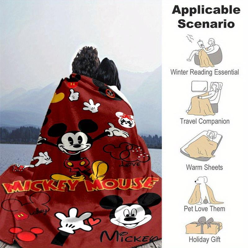 1pc Mickey Printing Blanket - Soft, All-Season Throw for Living Room, Bedroom,Personalized Gift with Adorable Cartoon Design