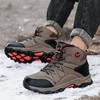 Herren Winter Plüsch Warme Schneestiefel Herbst Neu High Top Sneaker Outdoor Rutschfest Abriebfest Bergsteigen Wandern Schuhe