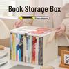 Förvaringslåda för böcker i Oxfordtyg med lock och handtag