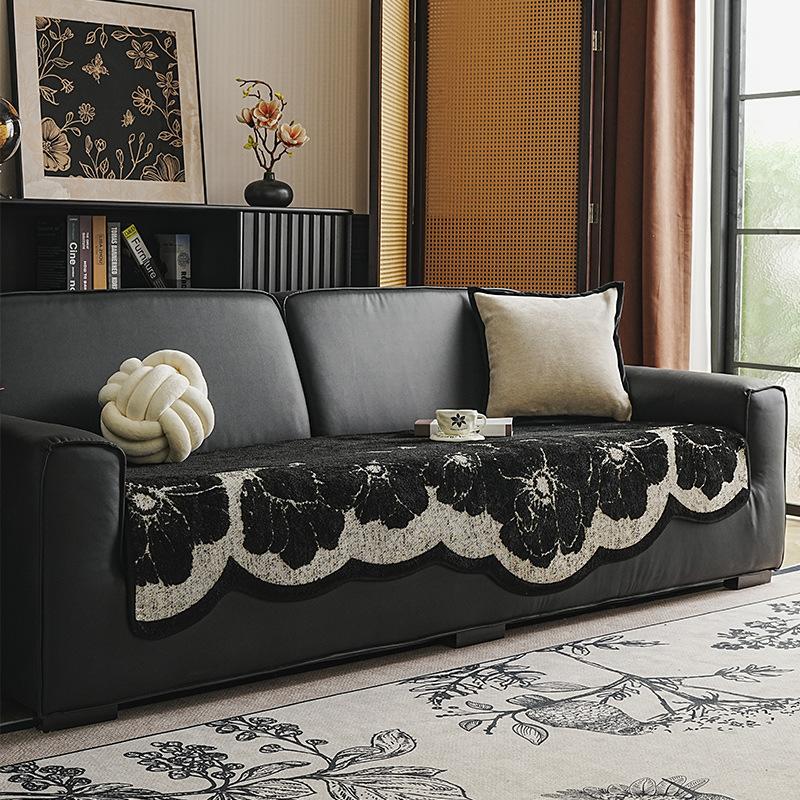 Special-Shaped Sofa Cushion Winter Plush Light Luxury High-End Straight-Row Leather Sofa Seat Cushion  New Sofa Cover