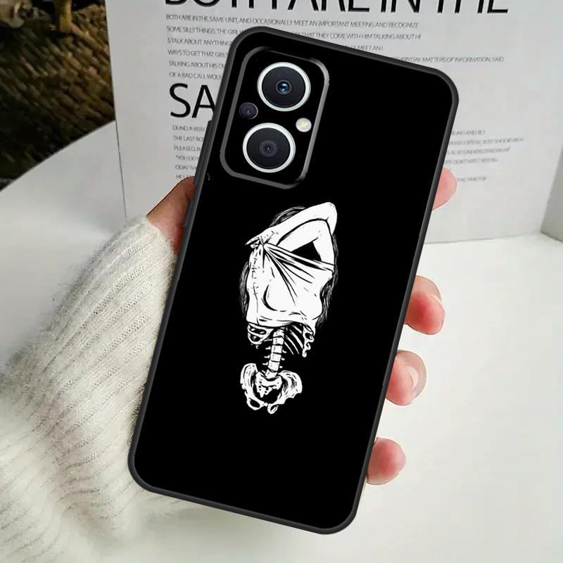 Aesthetics Skeleton Phone Case For OPPO Reno 8T 14F 13 F 12 11 10 14 Pro 7 8 Lite OPPO Find X8 X6 X5 X9 Pro Cover