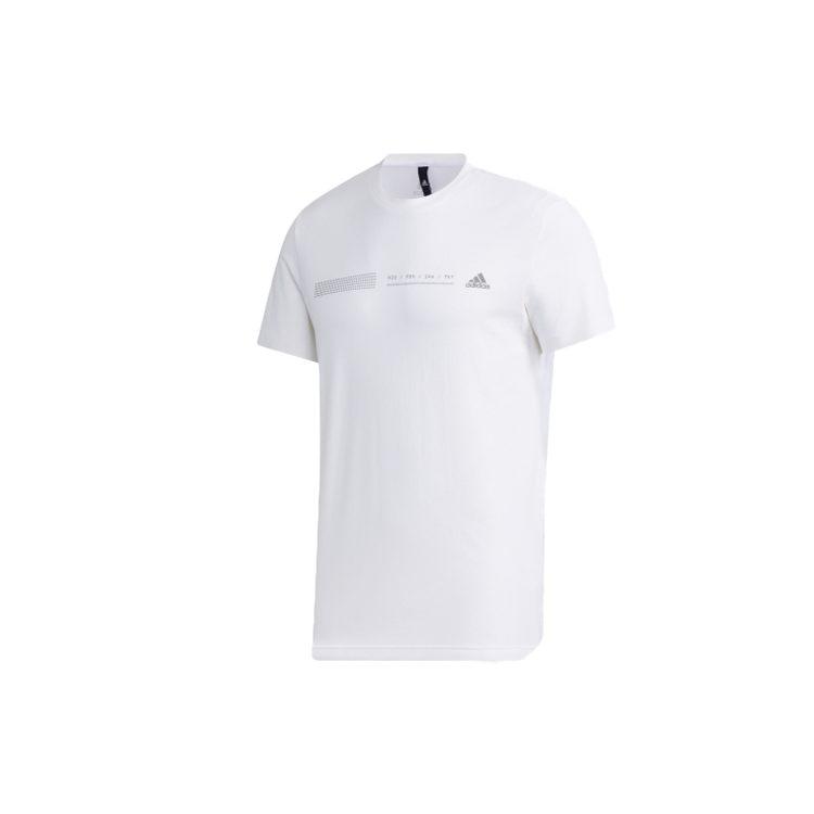 adidas T Shirts Men's White Crew Neck Moderate Straight Fit GL5622