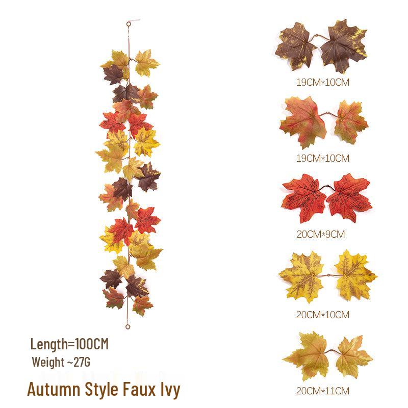 Autumn Maple Leaf Vine Decoration for Thanksgiving and Harvest Festivals