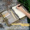 Military Padfolio Ring Binder with 45 Sheets, Weatherproof Tactical Notebook Cover with Zippered for Folders, Cards, Army Military Notebook, Detachabl