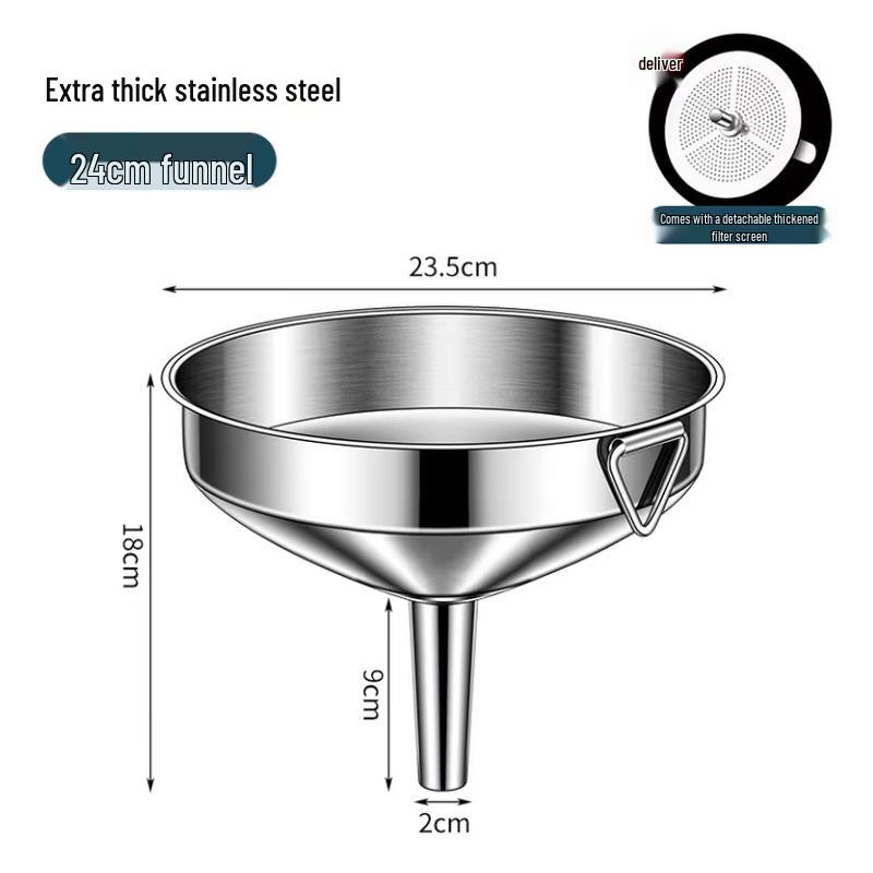 Mengzhang Food Grade 316 Stainless Steel Funnel with Filter