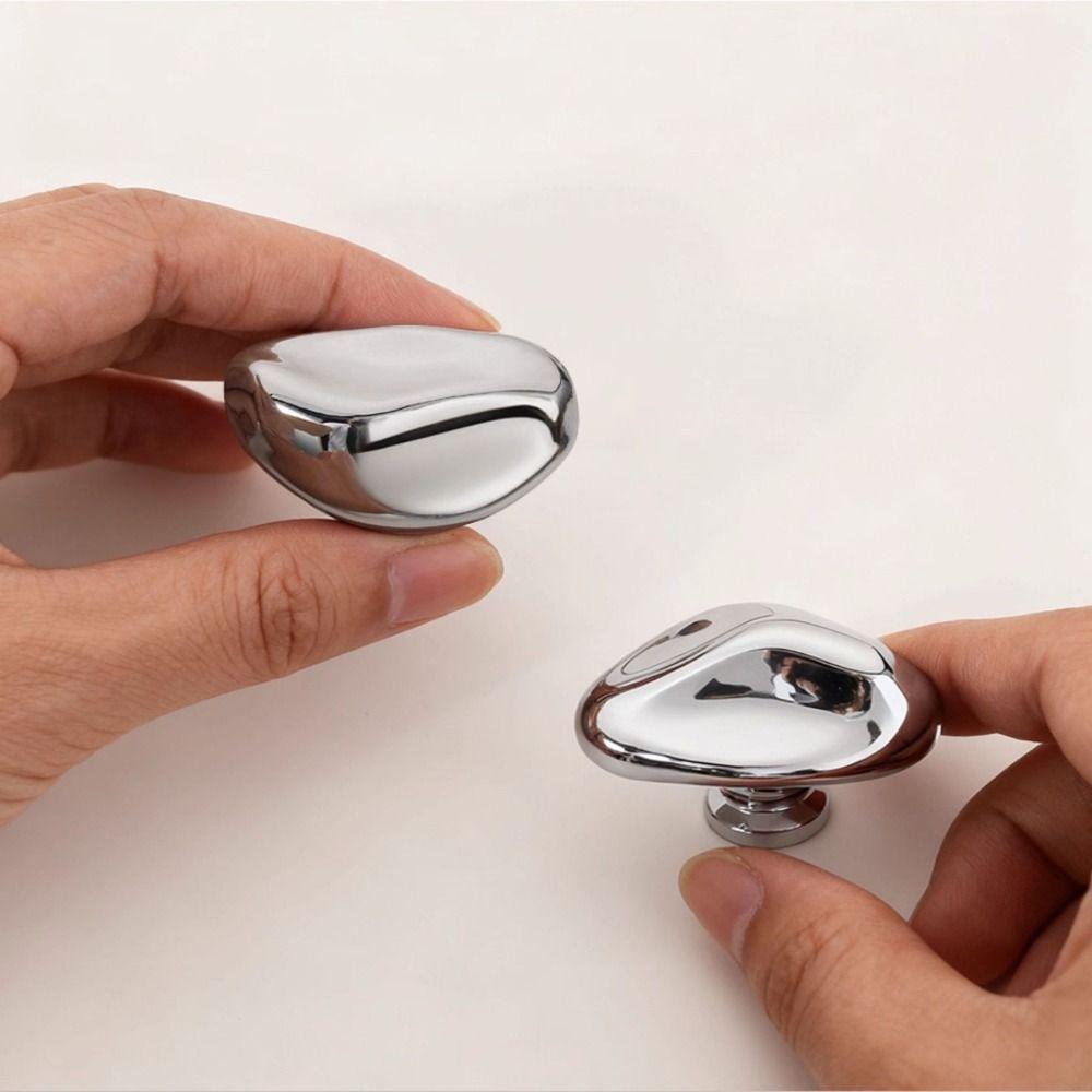 Bright Silver Silver Single hole Handle Modern Simple Luxury Drawer Cabinet Handle New Chinese-Style French-Style