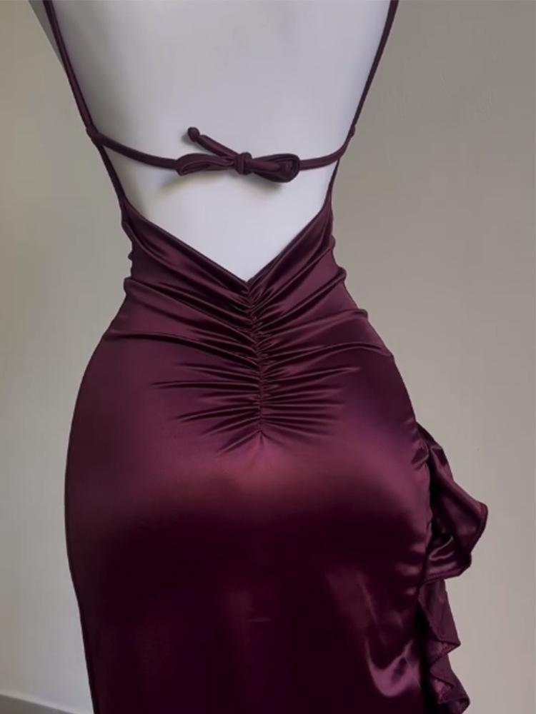 Sommerkleid High-End Sexy Rückenfrei Träger Hot Girl Kleid