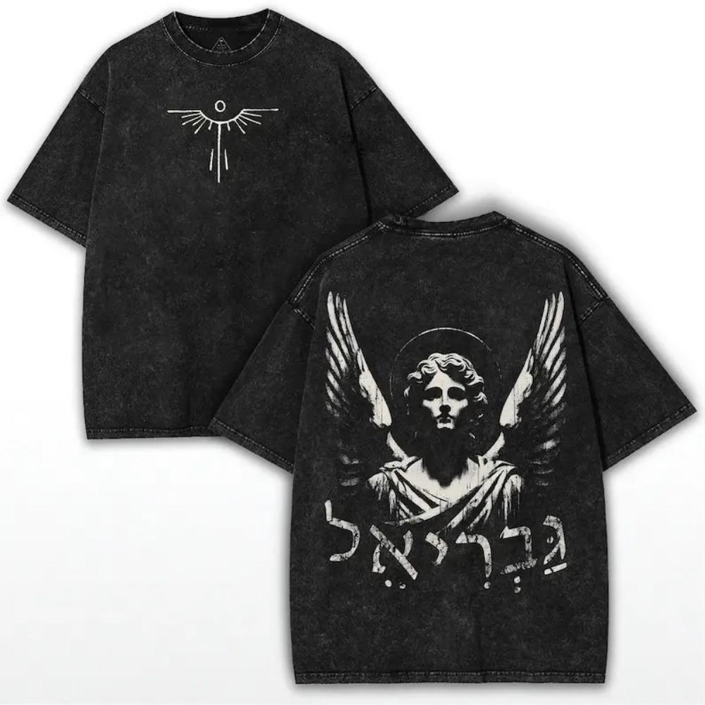 Sommer Trendiges Y2k T-Shirt Vintage Gewaschen Lässiges Oversize T-Shirt Für Herren Unisex Kleidung Kurzarm Oberteile