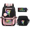 Game Merchandise Elementary And Secondary School Students Fashion Schoolbags Children'S Backpacks Three-Piece Set