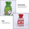 12Pcs Gift Christmas Plastic Drawstring C Y Wrapping Drawstring Bags Bags Xmas Gift Containers Storage Pouches