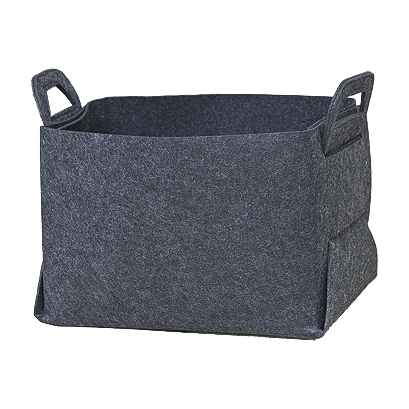 

Корзина для хранения фетра, большая вместимость, складная корзина для хранения фетра с ручками для переноски для шкафа для белья чёрный