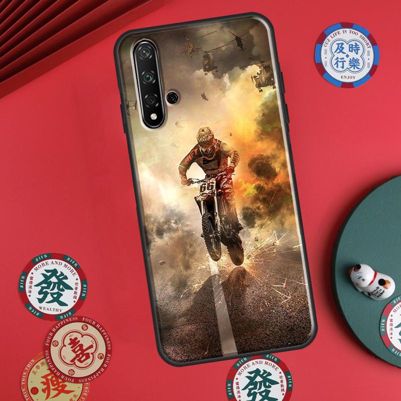 Moto Cross Motorcycle Sport For Huawei P20 P40 P30 Lite P60 Pro Nova 12s 11i 12i 10 9 SE 5T Y91 Y90 Y60 Y70 Y72 Y61 Case
