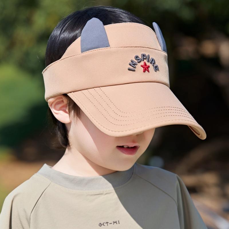Summer Children'S Empty Top Sunscreen Hat Cute Cartoon Boys And Girls Uv Protection Baseball Cap Outdoor