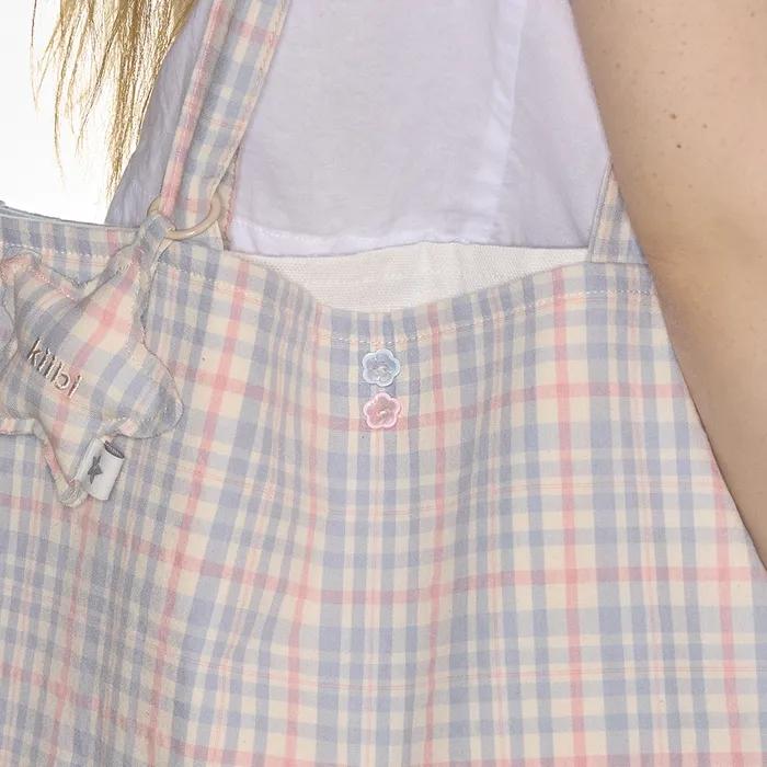 Summer Check Shoulder Bag Blue