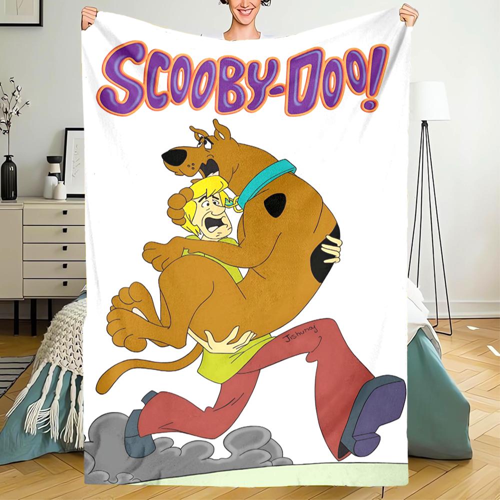 Scooby-Doo Theme Printed Blanket - Perfect for Couch, Bed, Travel & Outdoor Use | Machine Washable, Cozy & Durable.