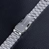 Solid Stainless Steel Strap 18 20 22 24mm Silver Metal Double Press Folding Buckle for Men Women Bracelet Watch Band for Seiko