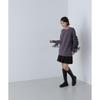 Natural Beauty Basic Ribbon Sleeve Knit Charcoal Women's Lace-Up Sweater,