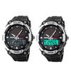 Mrignt Fashionable Silver Solar Watch for Men, Waterproof and Shock Resistant