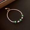 South Korea Dongdaemun Square Zircon Adjustable Bracelet Women's Simple Light Luxury Bracelet Personality Temperament High-end Jewelry