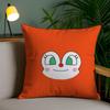 Classic Anime Anpanman-Cartoon Pillow Case Anti-Dustmite Pillowcase Invisible Zipper Silky Short Plush Sofa Cushion Cover
