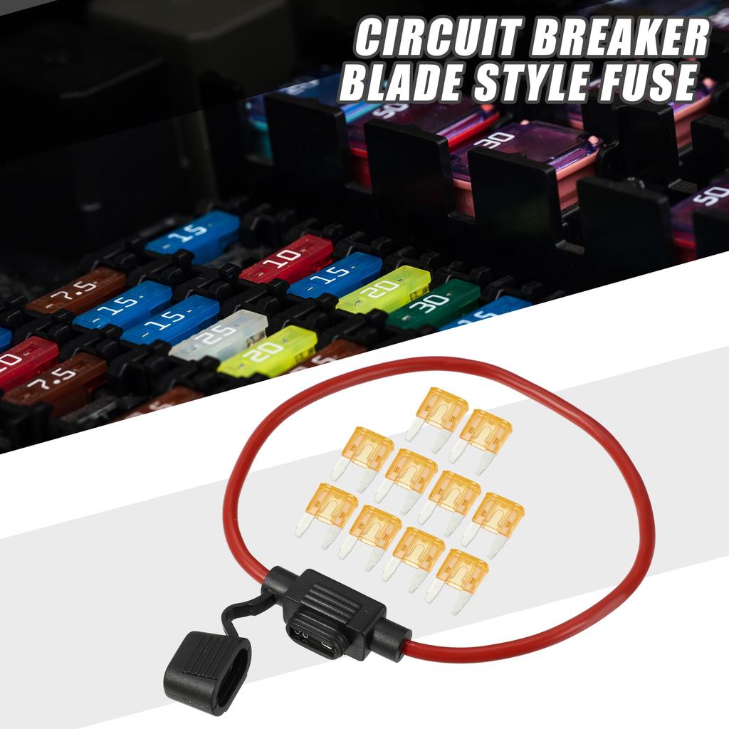 Ein ABSOPRO Sicherungshalter 5A Mini-Sicherung 12 AWG Sicherungshalter Wasserdicht